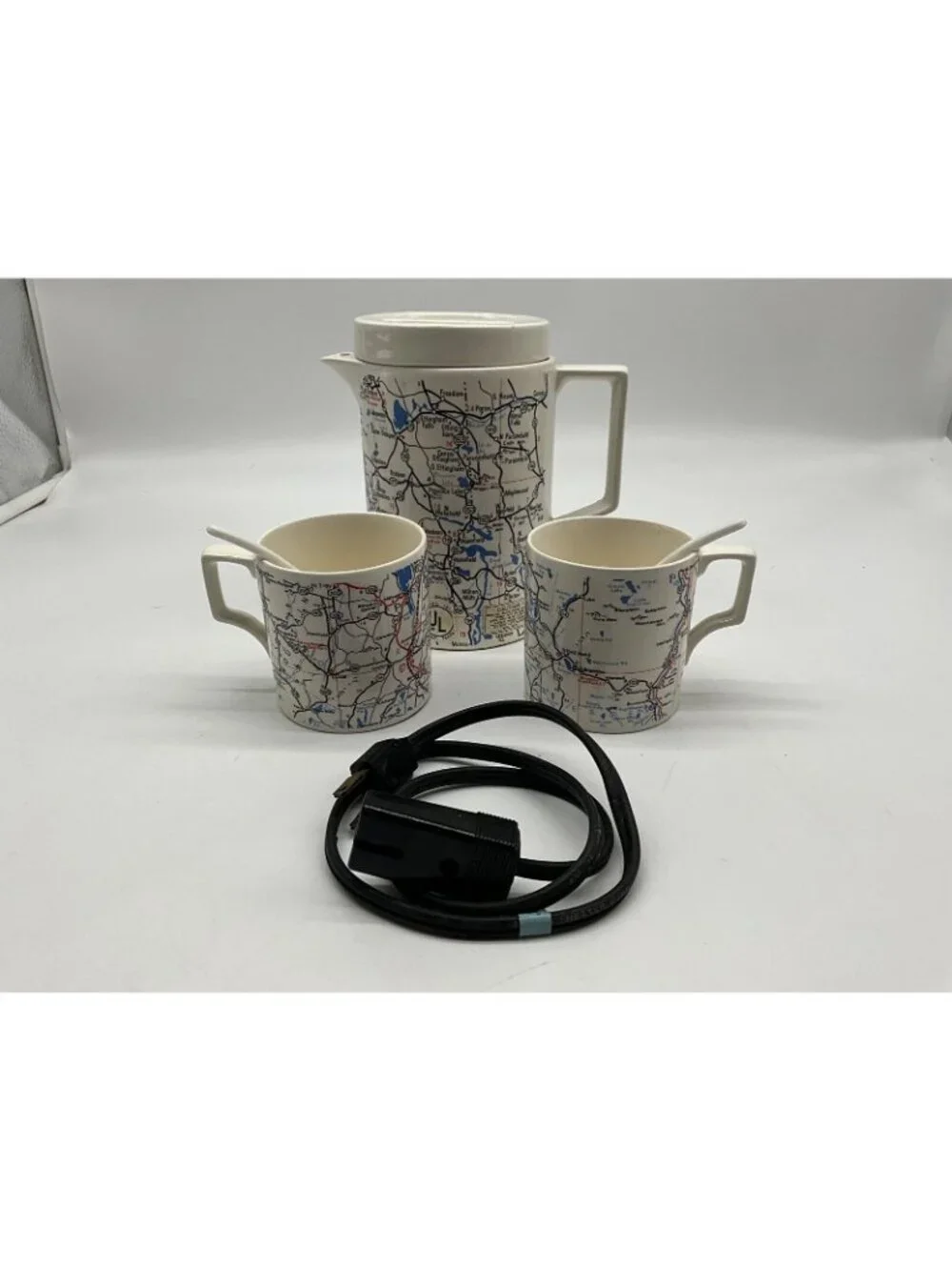 Turnpike 5 Pc Electric Hot Drink Set MCM Collectible From National Silver Co.